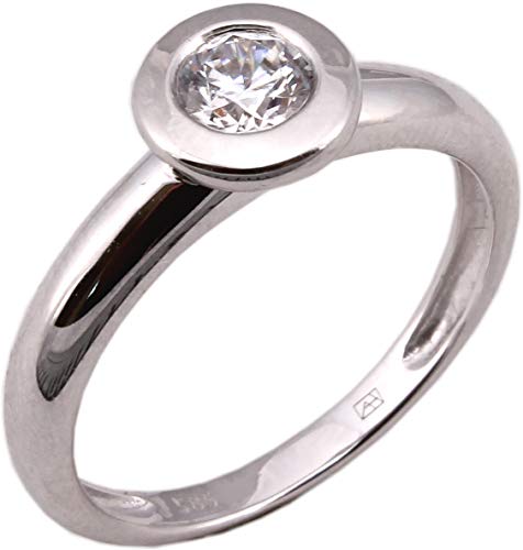 unbekannt Damenring Ring Solitär Brillant 0.30 carat w/p2 Weißgold 585 14kt Zargenfassung unbekannt Damenring Ring Solitär Brillant 0.30 carat w/p2 Weißgold 585 14kt Zargenfassung von unbekannt