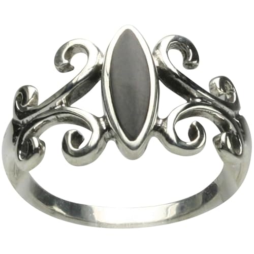Zarter 925er Silberring mit Onyx, Größe: 56 (17.8 mm), Silber, Ring von unbekannt