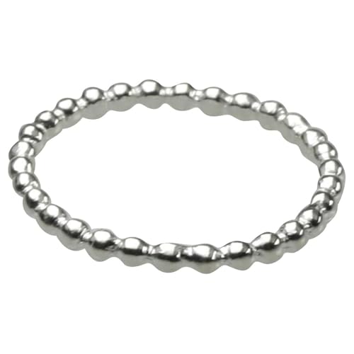 Zarter Bandring aus 925er Silber mit kleinen Kugeln, Größe:56 (17.8 mm) von unbekannt