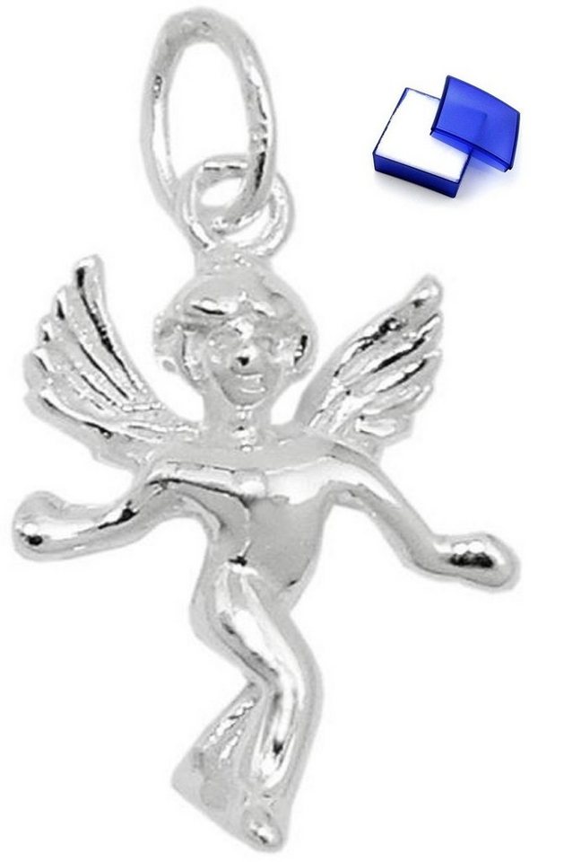 unbespielt Engelanhänger Anhänger Engel 925 Silber 18 x 13 mm inklusive Schmuckbox, Silberschmuck für Damen und Herren von unbespielt