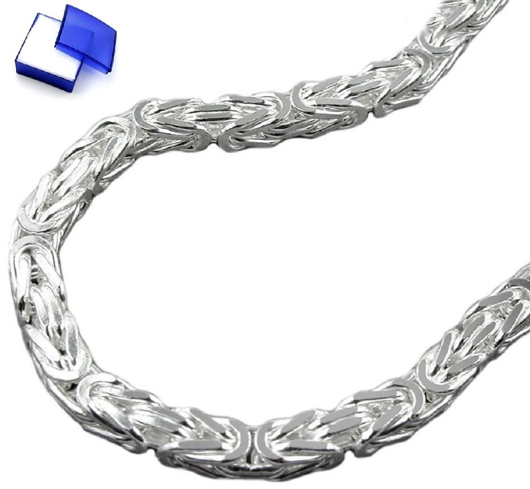 unbespielt Gliederarmband Armband Königskette vierkant glänzend 925 Silber 19 cm inklusive kleiner Schmuckbox, Silberschmuck für Damen und Herren von unbespielt