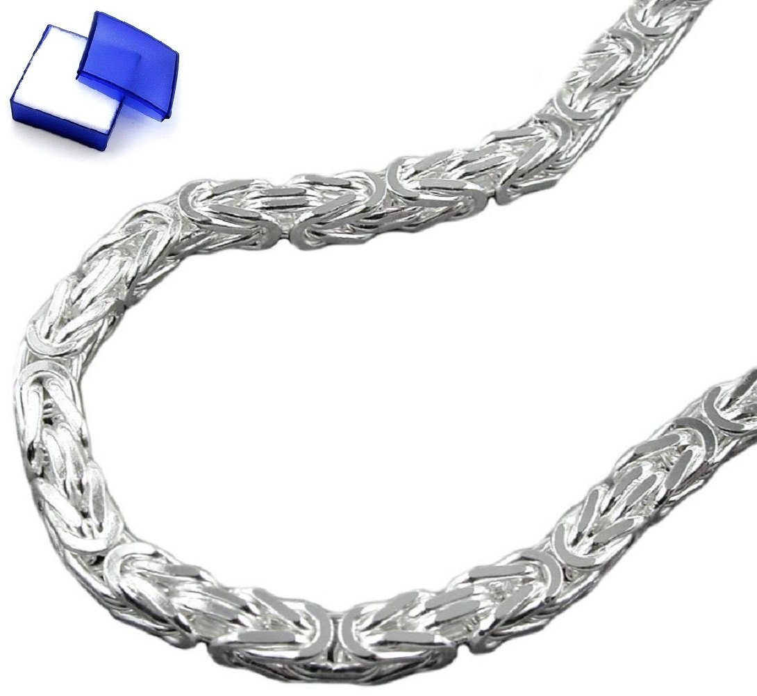 unbespielt Gliederarmband Armband Königskette vierkant glänzend 925 Silber 19 cm inklusive kleiner Schmuckbox, Silberschmuck für Damen und Herren von unbespielt
