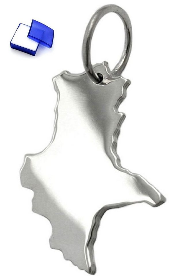 unbespielt Kettenanhänger Anhänger BRD-Bundesland Sachsen-Anhalt glänzend 925 Silber 21 x 16 mm, Silberschmuck für Damen und Herren von unbespielt