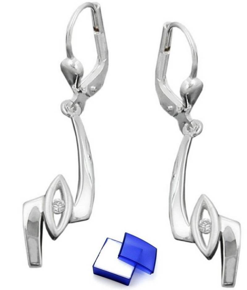 unbespielt Paar Ohrhänger Ohrringe Zickzack mit Zirkonia glänzend 925 Silber kl. Schmuckbox, Silberschmuck für Damen unbespielt Paar Ohrhänger Ohrringe Zickzack mit Zirkonia glänzend 925 Silber kl. Schmuckbox, Silberschmuck für Damen von unbespielt