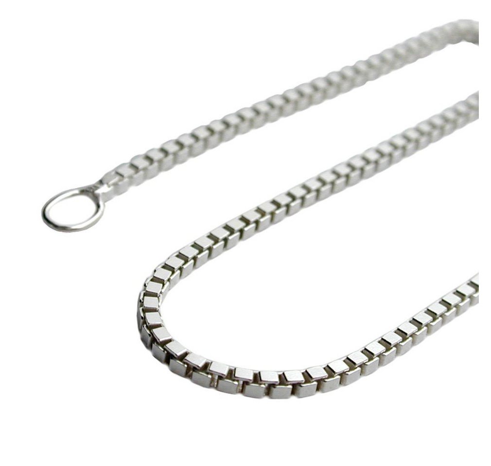 unbespielt Silberkette Halskette 1 mm Venezianerkette 925 Silber 36 cm inklusive Schmuckbox, Silberschmuck für Damen von unbespielt