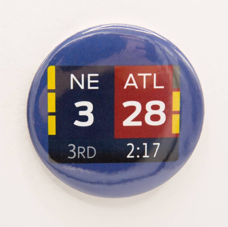 5, 1 cm Button/Pin Oder Magnet Der New England Fans Im Superbowl von unbuttonednyc