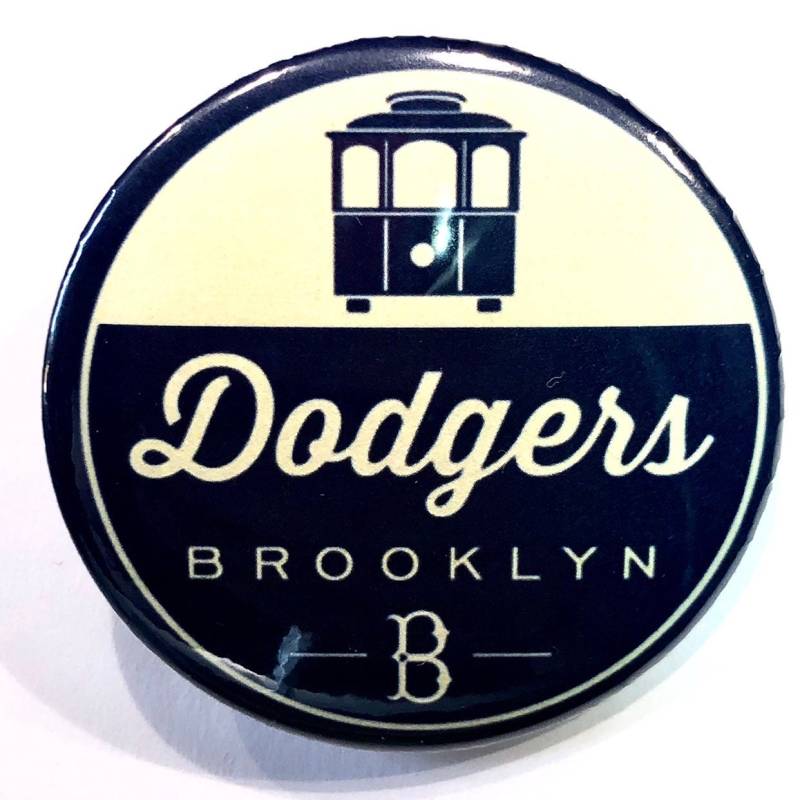 Brooklyn Dodgers Ebbetts Field Rollwagen Vintage Baseball Team Logo 5, 5 cm Durchmesser Anstecknadel Oder Magnet Neu von unbuttonednyc