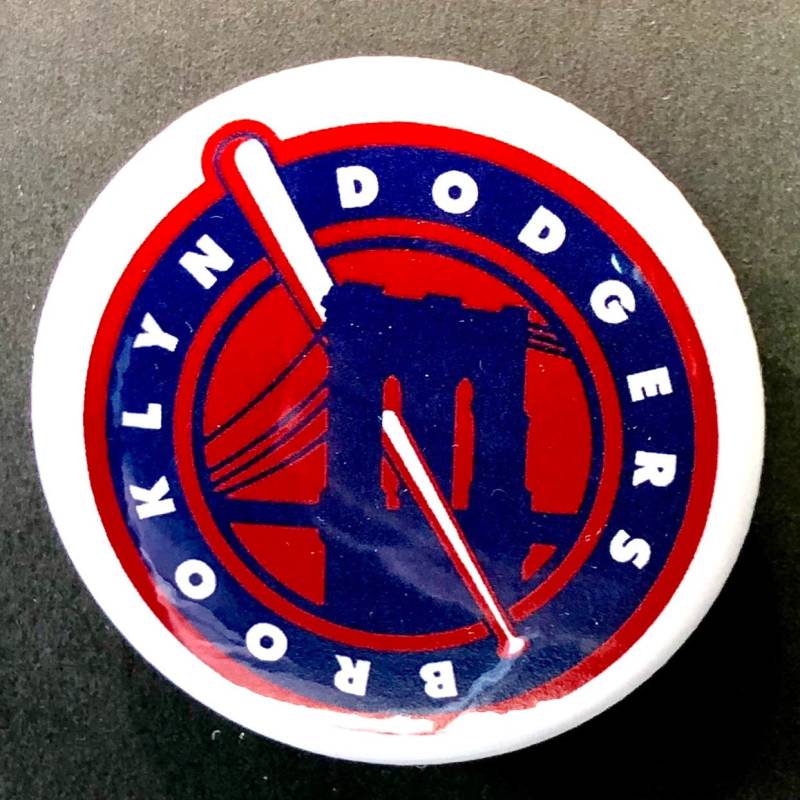 Brooklyn Dodgers Red Bridge Vintage Baseball Team Logo 5, 5 cm Durchmesser, Anstecker Oder Magnet Neu von unbuttonednyc