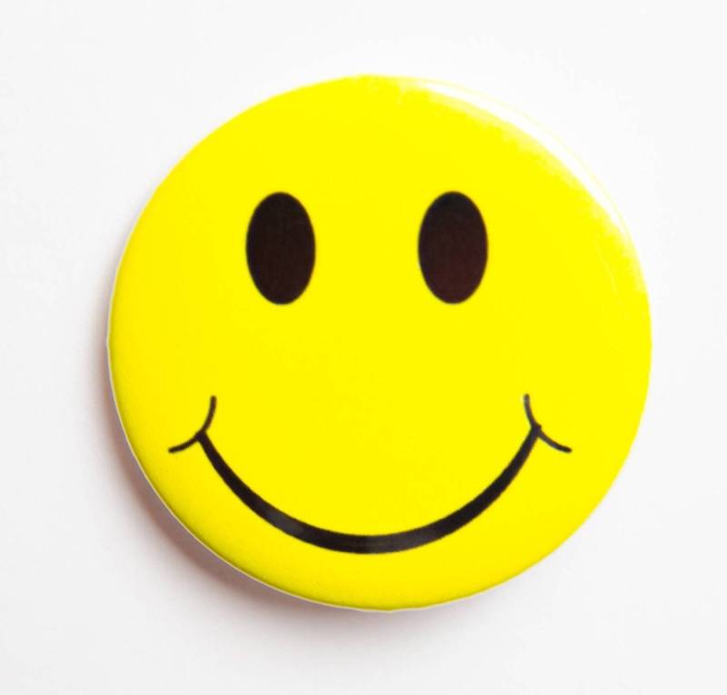 Smile Have A Nice Day Mit Einem Gelben Hintergrund 2 1/4-Zoll-Button Oder Magnet von unbuttonednyc