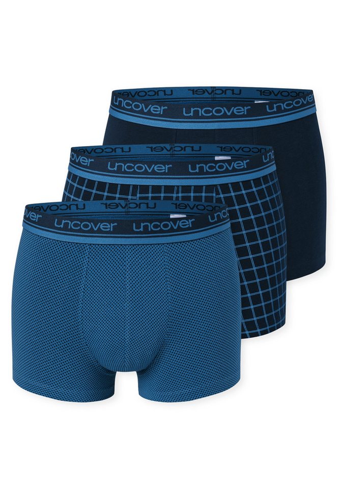 uncover by SCHIESSER Boxer Uncover Cotton (2er Pack) ohne Eingriff, elastisch, Single Jersey-Qualität, Logo-Bund von uncover by SCHIESSER