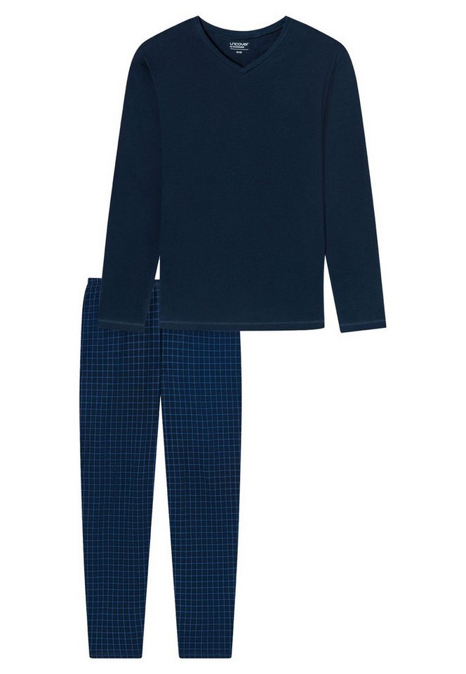 uncover by SCHIESSER Pyjama Basic (Set, 1 tlg) lang, V-Ausschnitt von uncover by SCHIESSER