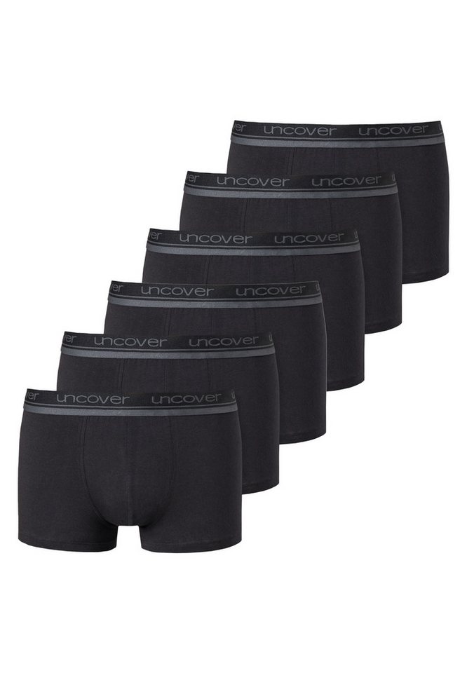 uncover by SCHIESSER Retro Boxer 6er Pack Basic (Spar-Set, 6-St) Retro Short / Pant - Baumwolle - ohne Eingriff von uncover by SCHIESSER