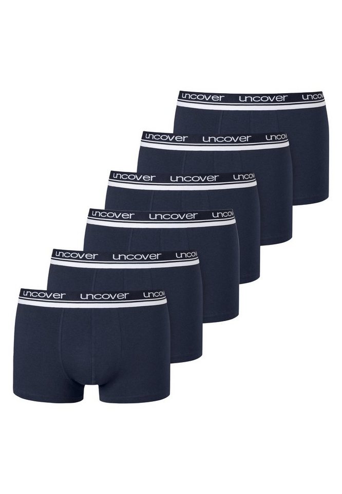 uncover by SCHIESSER Retro Boxer 6er Pack Basic (Spar-Set, 6-St) Retro Short / Pant - Baumwolle - Ohne Eingriff - von uncover by SCHIESSER