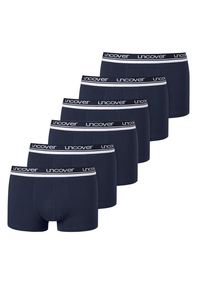 uncover by SCHIESSER Retro Boxer 6er Pack Basic (Spar-Set, 6-St) Retro Short / Pant - Baumwolle - ohne Eingriff von uncover by SCHIESSER