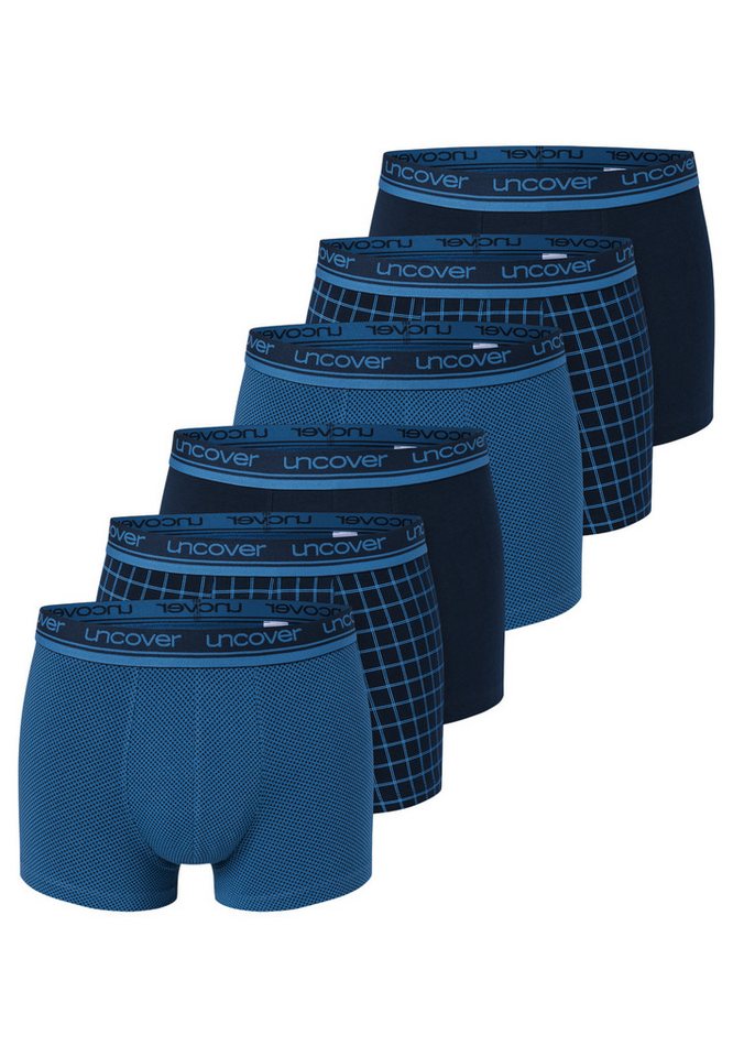 uncover by SCHIESSER Retro Boxer 6er Pack Cotton (Spar-Set, 6-St) Retro Short / Pant - Baumwolle - ohne Eingriff - Atmungsaktiv von uncover by SCHIESSER
