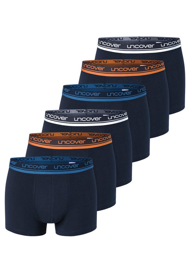 uncover by SCHIESSER Retro Boxer 6er Pack Cotton (Spar-Set, 6-St) Retro Short / Pant - Baumwolle - ohne Eingriff - Atmungsaktiv von uncover by SCHIESSER