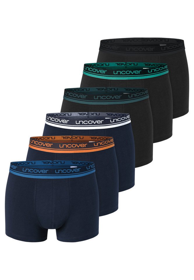 uncover by SCHIESSER Retro Boxer 6er Pack Cotton (Spar-Set, 6-St) Retro Short / Pant - Baumwolle - ohne Eingriff - Atmungsaktiv von uncover by SCHIESSER