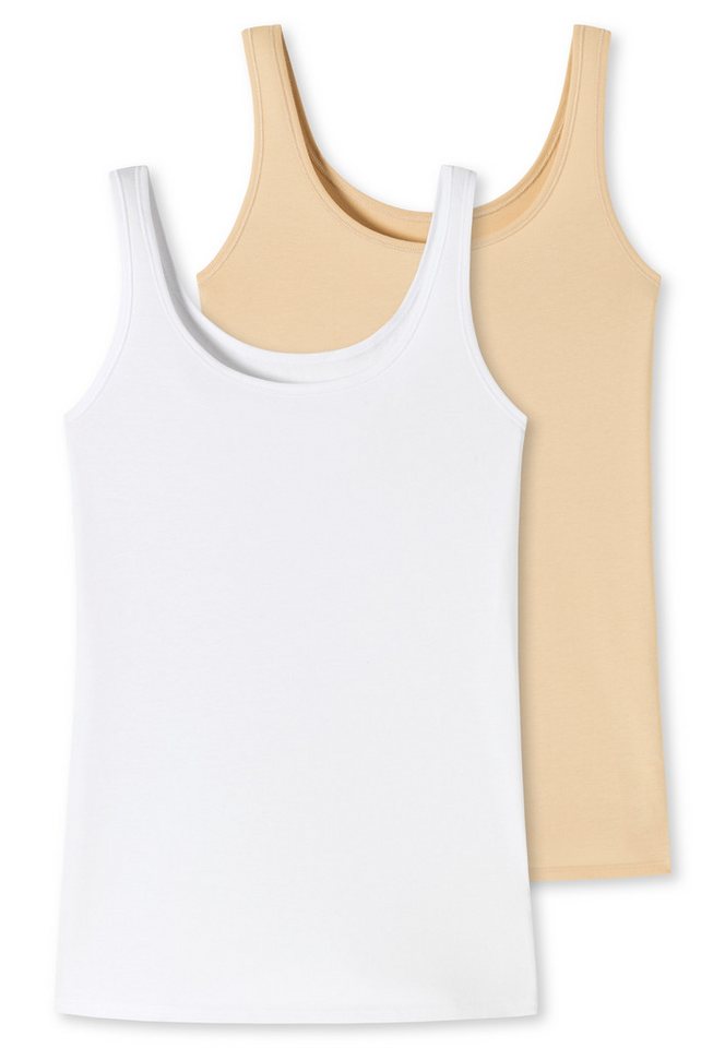 uncover by SCHIESSER Trägertop Uncover Cotton (2er Pack) tiefer Rundhalsausschnitt, breite Träger, elastisch, weich von uncover by SCHIESSER