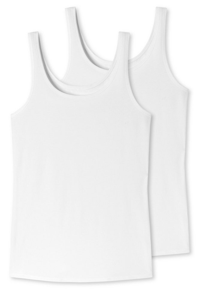 uncover by SCHIESSER Trägertop Uncover Cotton (2er Pack) tiefer Rundhalsausschnitt, breite Träger, elastisch, weich von uncover by SCHIESSER