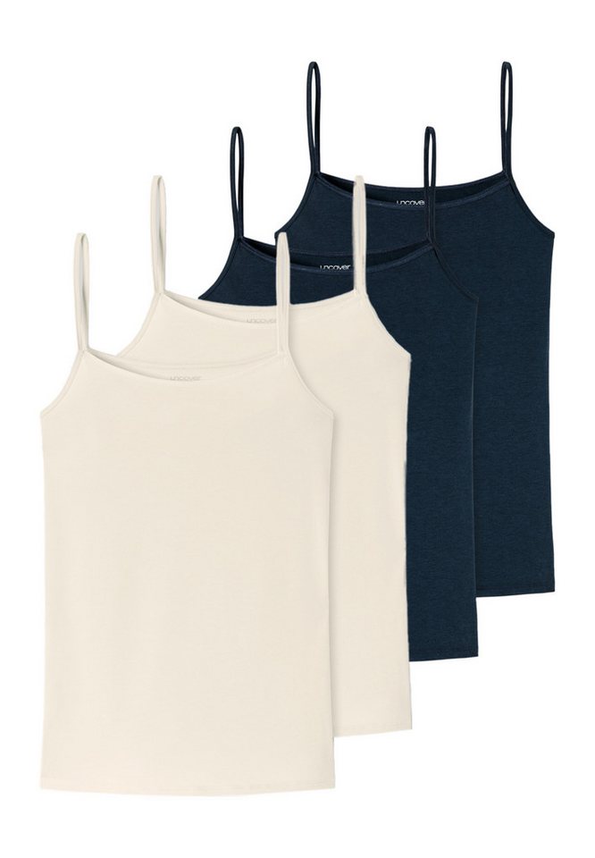 uncover by SCHIESSER Unterhemd 4er Pack Bamboo Cotton (Spar-Set, 4-St) Spaghetti Top - Baumwolle - Atmungsaktiv - Hochwertig verarbeitet von uncover by SCHIESSER