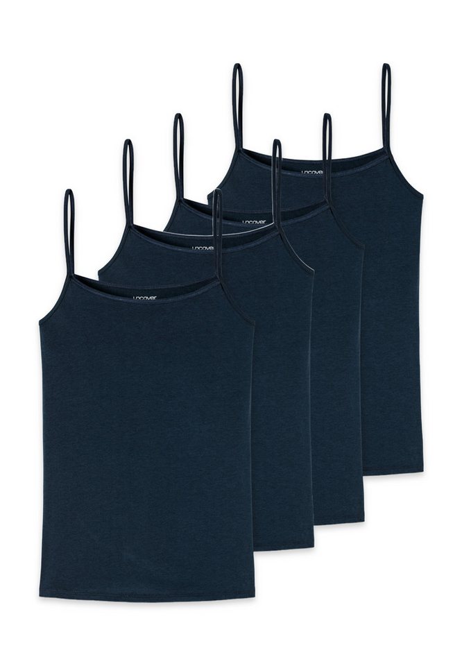 uncover by SCHIESSER Unterhemd 4er Pack Bamboo Cotton (Spar-Set, 4-St) Spaghetti Top - Baumwolle - Hochwertig verarbeitet von uncover by SCHIESSER