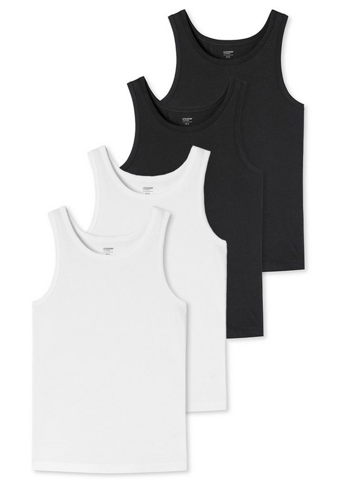 uncover by SCHIESSER Unterhemd 4er Pack Basic (Spar-Set, 4-St) Unterhemd / Tanktop - Baumwolle - Unterhemden mit perfekter Passform von uncover by SCHIESSER