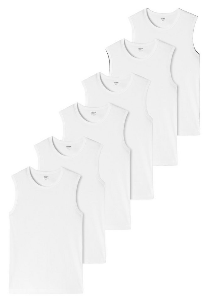 uncover by SCHIESSER Unterhemd 6er Pack Basic (Spar-Set, 6-St) Unterhemd / Tanktop - Baumwolle - Tank Tops mit perfekter Passform von uncover by SCHIESSER