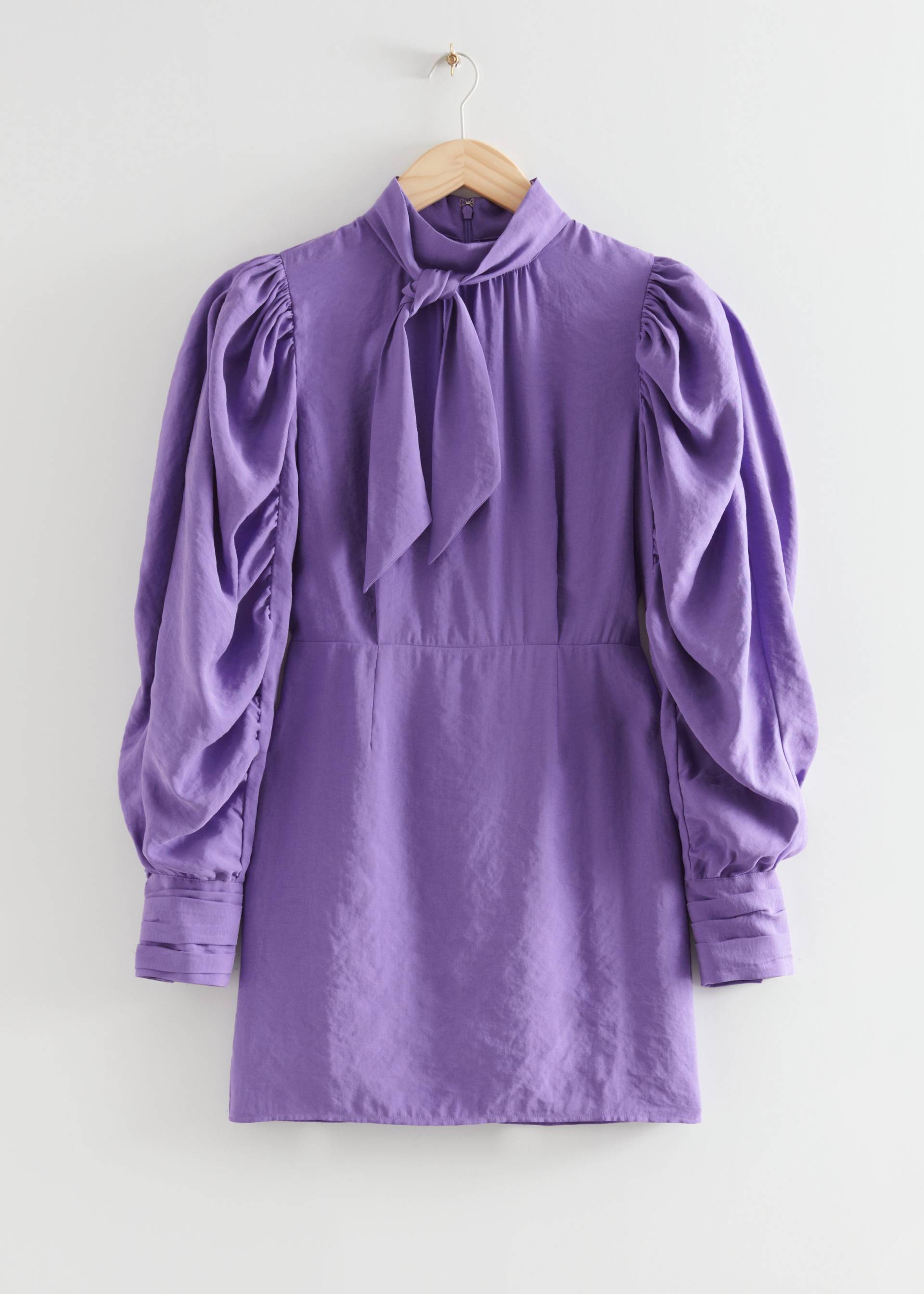 & Other Stories Voluminous Sleeve Mini Dress Purple, Alltagskleider in Größe 32 von & Other Stories
