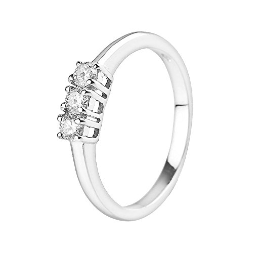 & You Damen Drei-Stein Memoire Ring - AMZ-BG TRI-024/58 von & You