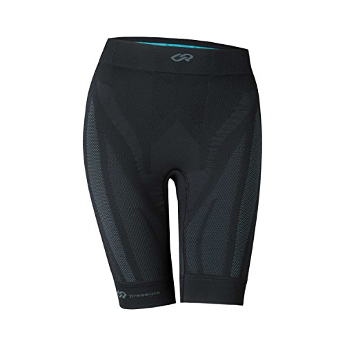 Sport Kompressionshose Under Pressure Accelerator Woman (Starke Kompression) - Höchste Qualität, Made in Germany! (schwarz/grau, L-Oberschenkelumfang: 55-70cm/Hüftumfang:100-115cm) von under pressure sox