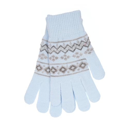 Damen Undercover Fairisle gestrickte warme Winterhandschuhe, blau, Einheitsgröße Damen Undercover Fairisle gestrickte warme Winterhandschuhe, blau, Einheitsgröße von undercover lingerie