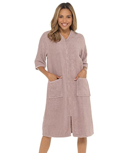 Undercover Damen-Bademantel, Frottee, 100 % Baumwolle, Reißverschluss durch Kapuze oder ohne Kapuze, mink, 24-26 Undercover Damen-Bademantel, Frottee, 100 % Baumwolle, Reißverschluss durch Kapuze oder ohne Kapuze, mink, 24-26 von undercover lingerie