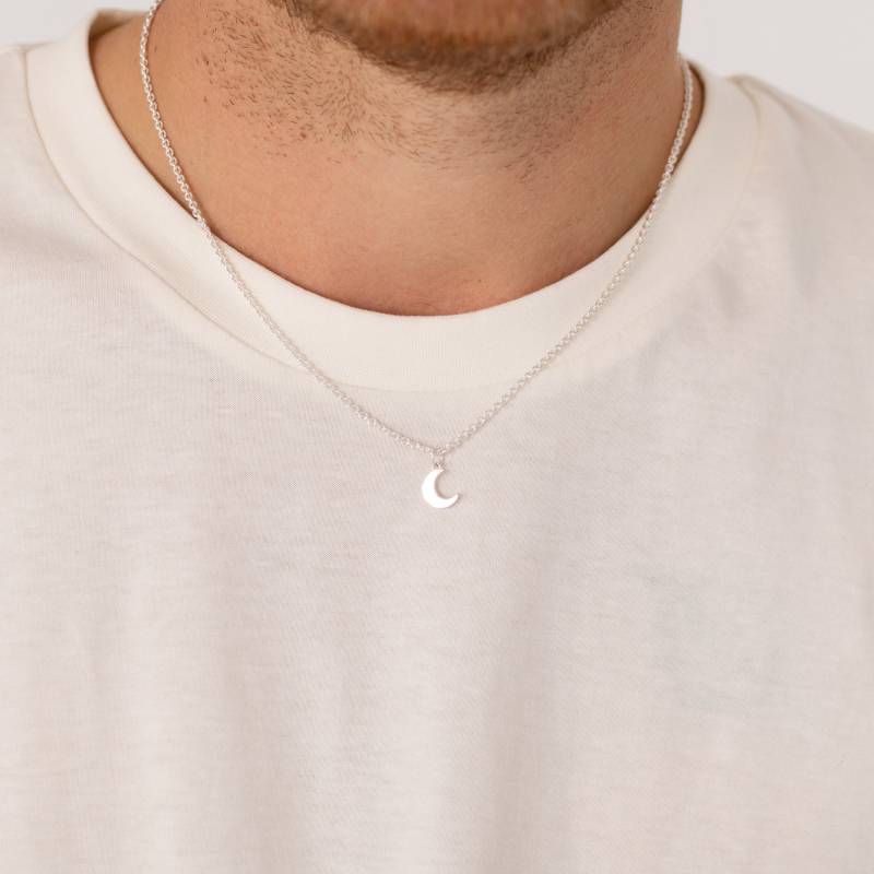 Herren Silber Halbmond Mond Anhänger Halskette Herren Silber Halbmond Mond Anhänger Halskette von undertheroseUK