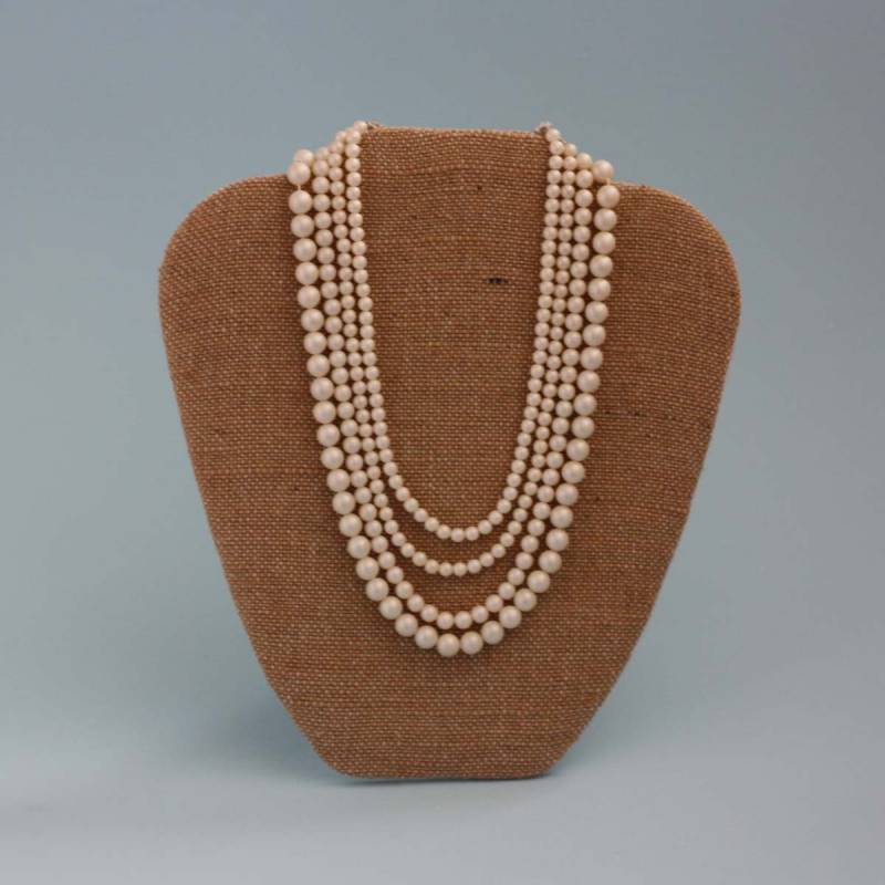 Vier Strang Faux Perle Halskette - Vintage Kostüm Schmuck Vier Strang Faux Perle Halskette - Vintage Kostüm Schmuck von undoneeclectic