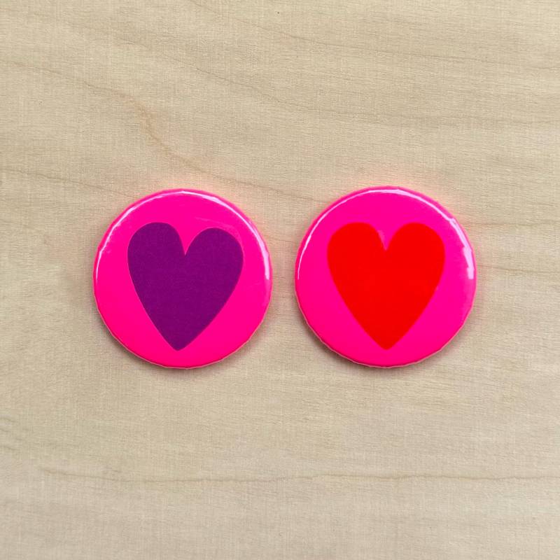 Button Herz/Geschenk Zum Geburtstag Valentinstag Kleines Zur Hochzeit Neon Button Herz/Geschenk Zum Geburtstag Valentinstag Kleines Zur Hochzeit Neon von undschwestern