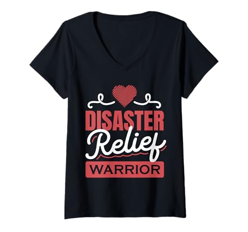 Damen Katastrophenhilfekrieger T-Shirt mit V-Ausschnitt Damen Katastrophenhilfekrieger T-Shirt mit V-Ausschnitt von unerschütterlicher Geist