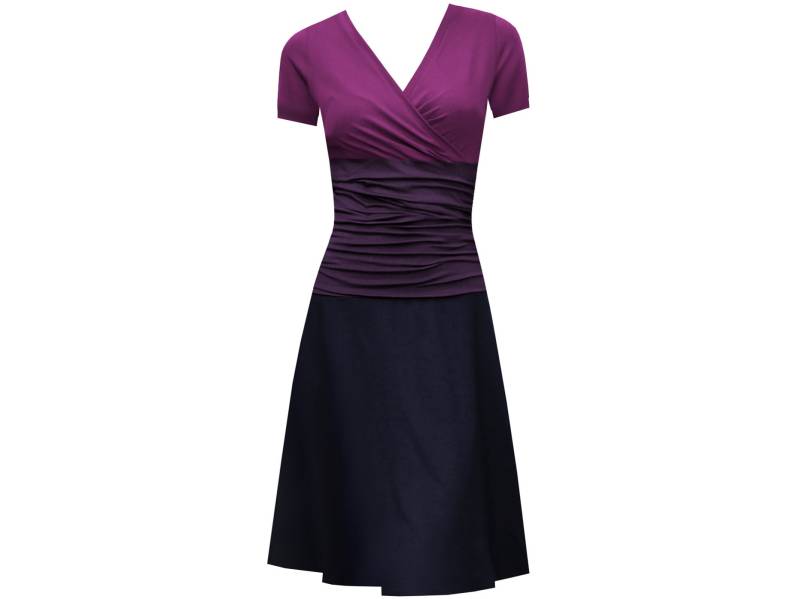 Kleidlizzknielanges Kleid-Jerseykleid Damen-Sommerkleid-stillkleid-Wickelkleid-Kurzarm-Handmade-Maßgeschneidert-Viele Farbkombinationen von ungiko