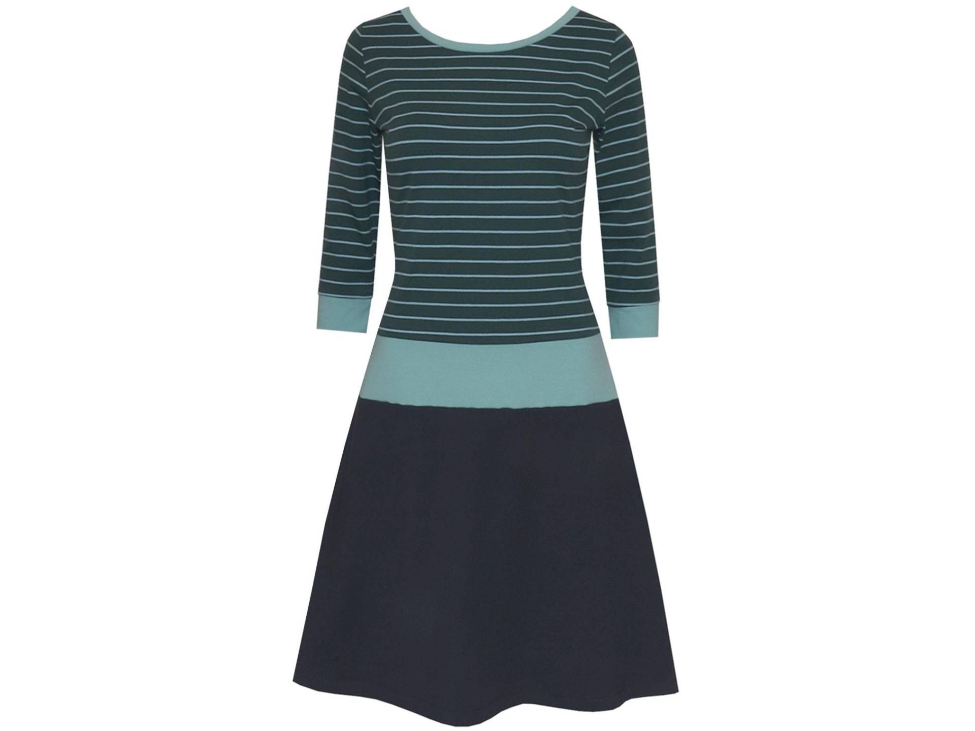 Neu Herbstkleid Marie Von Ungiko Sportlich Maritimes Streifendesign in Grün/Mint/Dunkelblau Ausgestellte A-Linie Runder Ausschnitt 3/4 Ärmel Neu Herbstkleid Marie Von Ungiko Sportlich Maritimes Streifendesign in Grün/Mint/Dunkelblau Ausgestellte A-Linie Runder Ausschnitt 3/4 Ärmel von ungiko