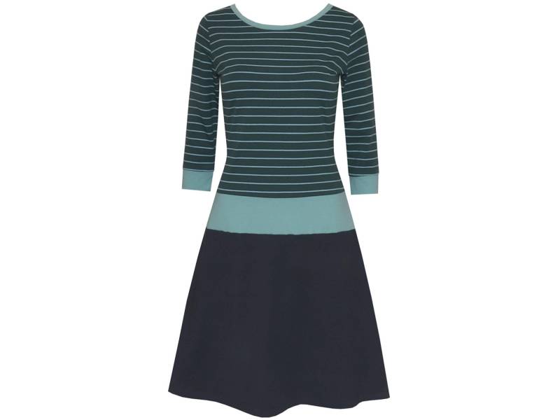Neu Herbstkleid Marie Von Ungiko Sportlich Maritimes Streifendesign in Grün/Mint/Dunkelblau Ausgestellte A-Linie Runder Ausschnitt 3/4 Ärmel Neu Herbstkleid Marie Von Ungiko Sportlich Maritimes Streifendesign in Grün/Mint/Dunkelblau Ausgestellte A-Linie Runder Ausschnitt 3/4 Ärmel von ungiko