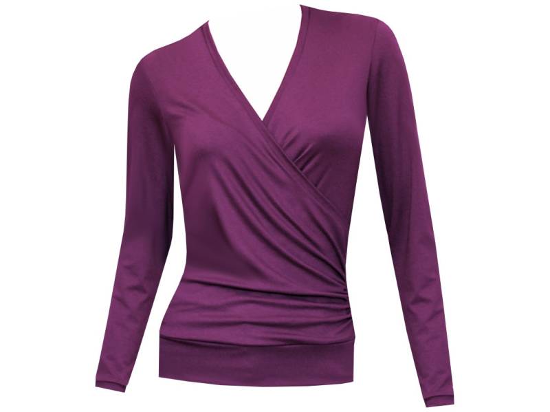 Shirt Enia in Wickeloptik Langarm - Viele Farben von ungiko