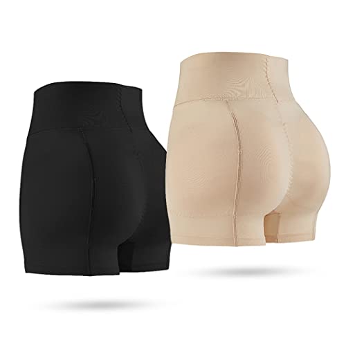 unhg 2Er-Pack Hip Lifter Unterhose für Damen, Figurenformend Unterwäsche, Po Push Up Höschen Mit Hoher Taille,Multi Colored,L von unhg