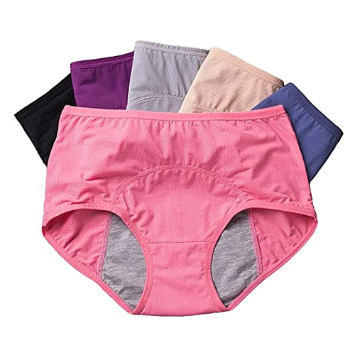 unhg Damen Menstruationsunterwäsche, Aauslaufsichere Periodenunterschwäsche Starke Blutung, Übergröße, 6 Stücke, A,8XL von unhg