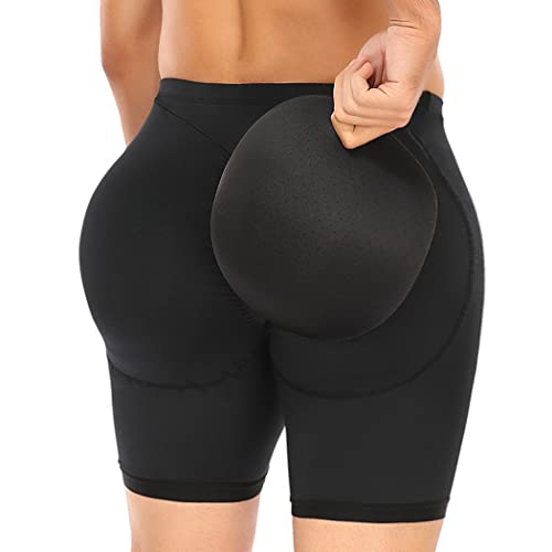 unhg Gepolsterter Shapewear Höschen für Herren, Butt Lifter Unterhose, Hüft Enhancer Bauchkontrolle Unterwäsche, Übergröße,Schwarz,XL von unhg