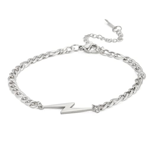 UNIFT Blitz-Armband Für Frauen Männer Edelstahl Charme Einfach Geschichtetes Armband Mode Zierliche Blitz Perlen Doppelschicht Armband Schmuck Geschenke (Gold 2) von UNIFT