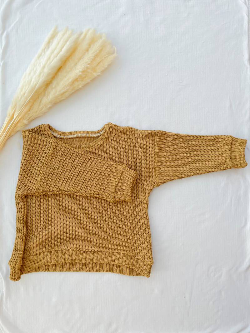 strickpullover Grobstrick Oversize Pullover Herbst Lässig Sweater von unikatebyeversmile