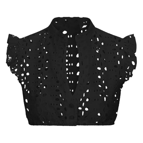 Dirndl Bluse Damen Kurzarm Baumwolle Trachten Trachtenbluse Weiß Flügelärmel Dirndl Dirndlbluse Elegante Spitzenbluse Spitze Hollow Out Tracht Bluse Trachtenmi Hochgeschlossen Oktoberfest Kostüm von unilarinna