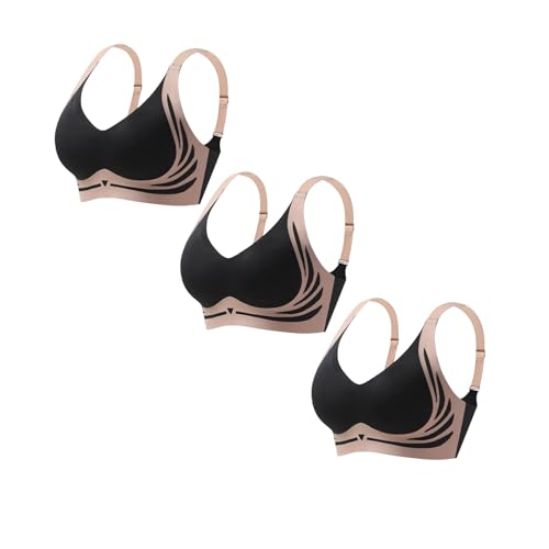 Hebender Anti-Sagging Wireless Push-Up BH, atmungsaktive Brust gesammelt Nahtlose Anti-Sagging Dessous Shaping BHS Push-up-BH zum Anheben, Anti-Aging, kabellos, Push-Up-BH, gerafft von unilarinna