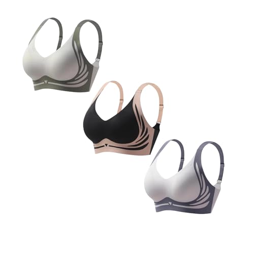 Hebender Anti-Sagging Wireless Push-Up BH, atmungsaktive Brust gesammelt Nahtlose Anti-Sagging Dessous Shaping BHS Push-up-BH zum Anheben, Anti-Aging, kabellos, Push-Up-BH, gerafft von unilarinna