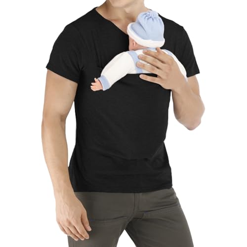 Känguru Vater Komfort Verstellbares T-Shirt Weste Baby-Große Taschen-Multi V Neck Kurzarm Tank Tops Papa Pocket Kängurutasche Geeignet Haut an Babytragen Hoodie Babytrage Umstandsmode Fleecejacke Känguru Vater Komfort Verstellbares T-Shirt Weste Baby-Große Taschen-Multi V Neck Kurzarm Tank Tops Papa Pocket Kängurutasche Geeignet Haut an Babytragen Hoodie Babytrage Umstandsmode Fleecejacke von unilarinna