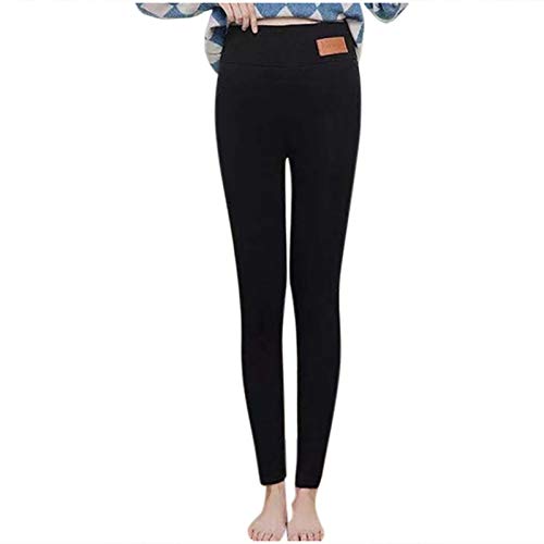 Lammsamt Damen-Herbst- und Winterhose hoher warme Hose Damen Thermohose Lang Leggings Winter Gefüttert Fahrrad Strumpfhosen High Waist Thermoleggins Warm Jogginghose Frauen Plus Samt-Leggings von unilarinna